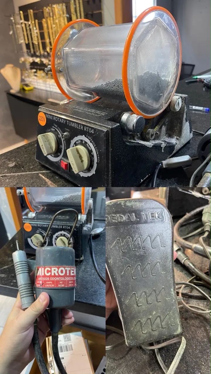 Tamboreador acrílico + motor micro Tec 