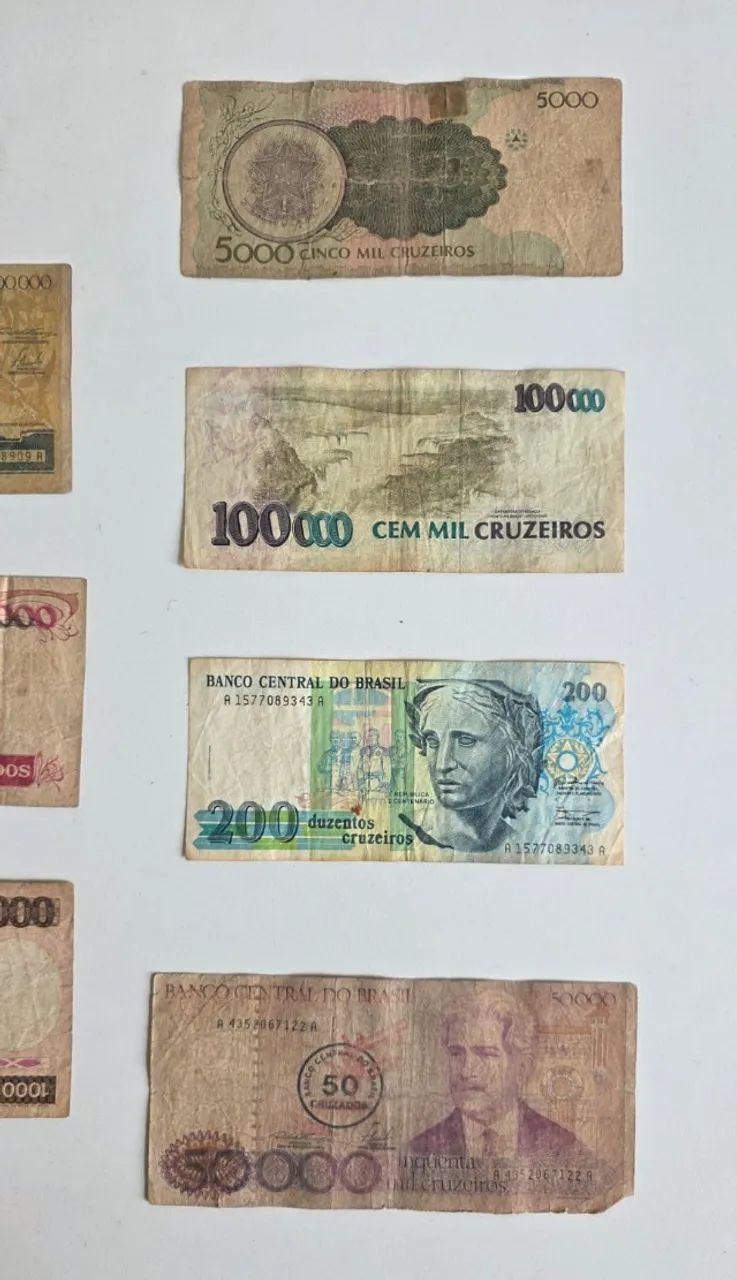 Coleção 11 cédulas antigas do Brasil - diversas épocas - Foto 3