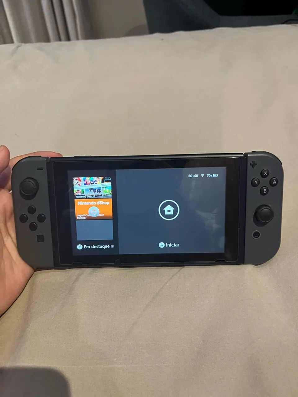 Nintendo Switch Cinza Desbloqueado + Dock e Acessórios - Foto 4