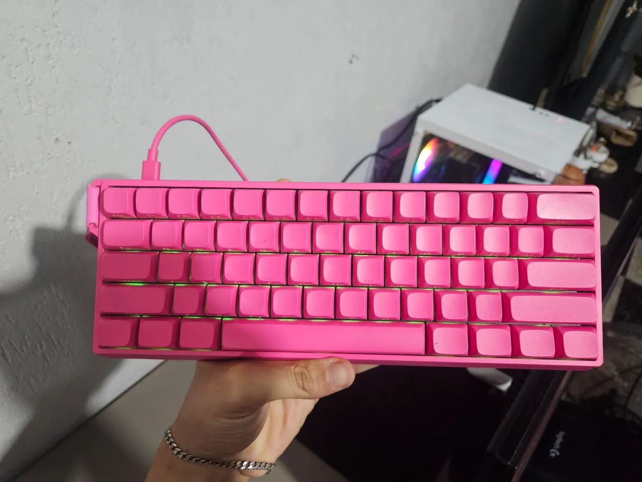 TECLADO MAGNÉTICO AULA WIN 60HE PRO PINK - Foto 4
