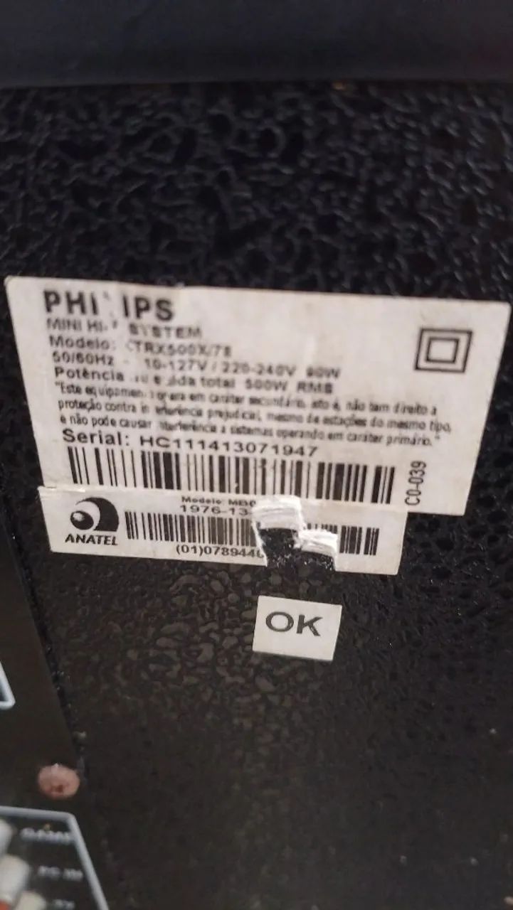 Caixa de som Philips NTRX500x/78 - Com Defeito  - Foto 2