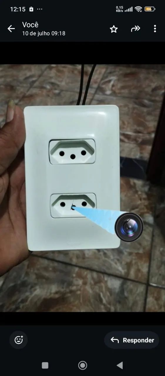 Câmera espiã tomada