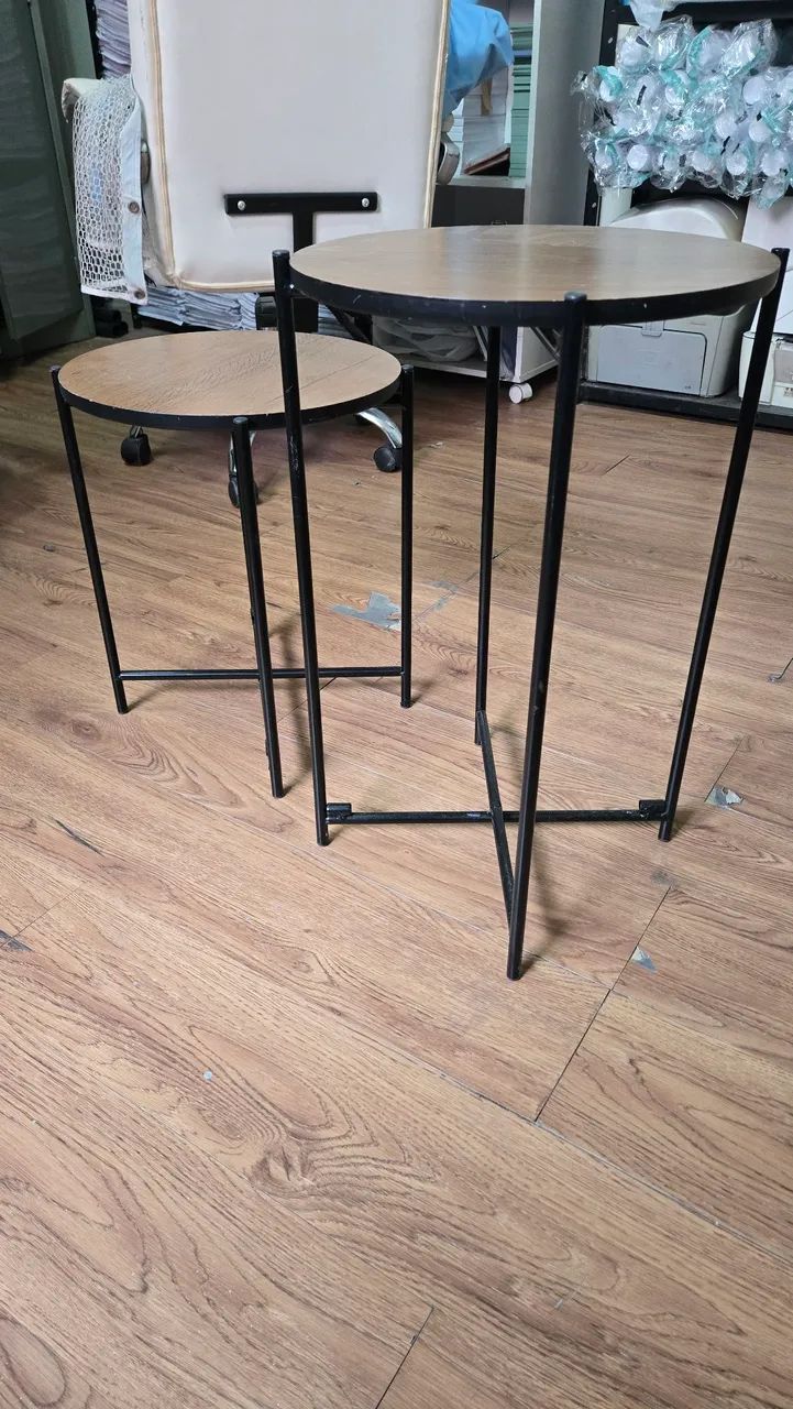 2 Mesinhas estilo industrial  - Foto 2