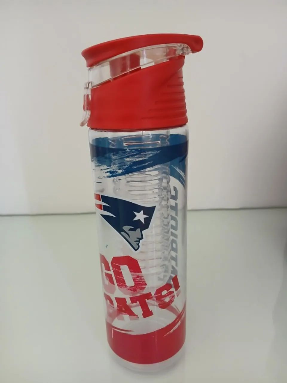 Garrafa Squeeze com Infusor New England Patriots NFL