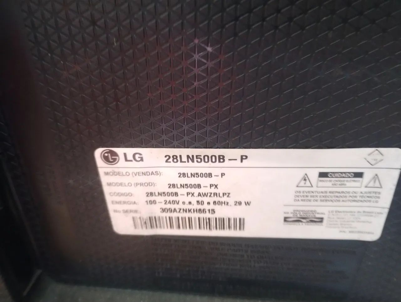 Tv LG 28 polegadas displays quebrado para retira pecas