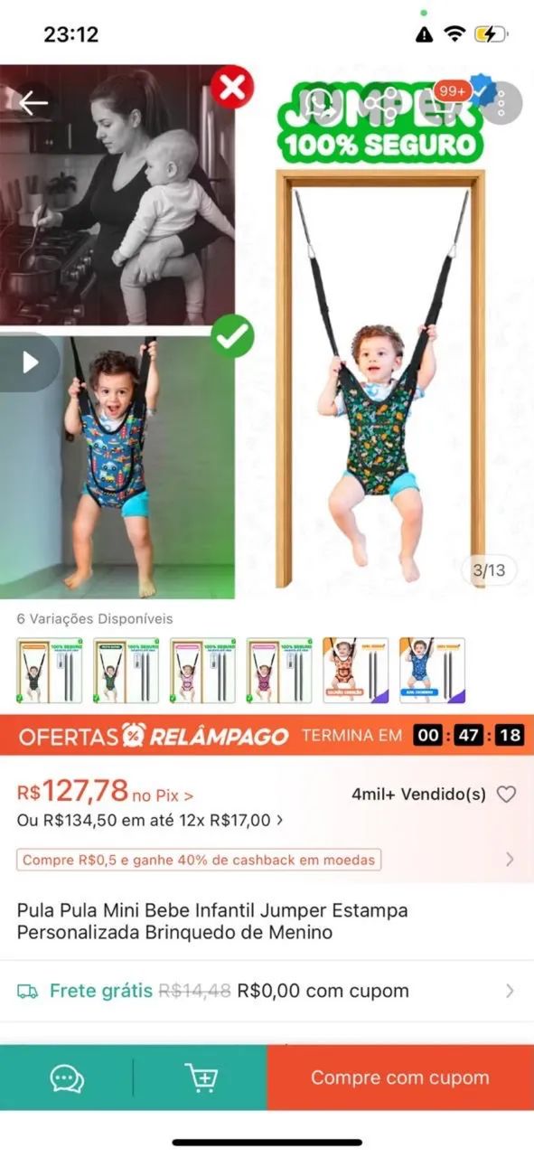 Jumper de porta para bebê - Foto 2
