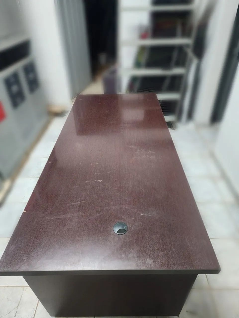 Mesa de Reunião - Mesa de Escritório Mogno GRANDE - Foto 3