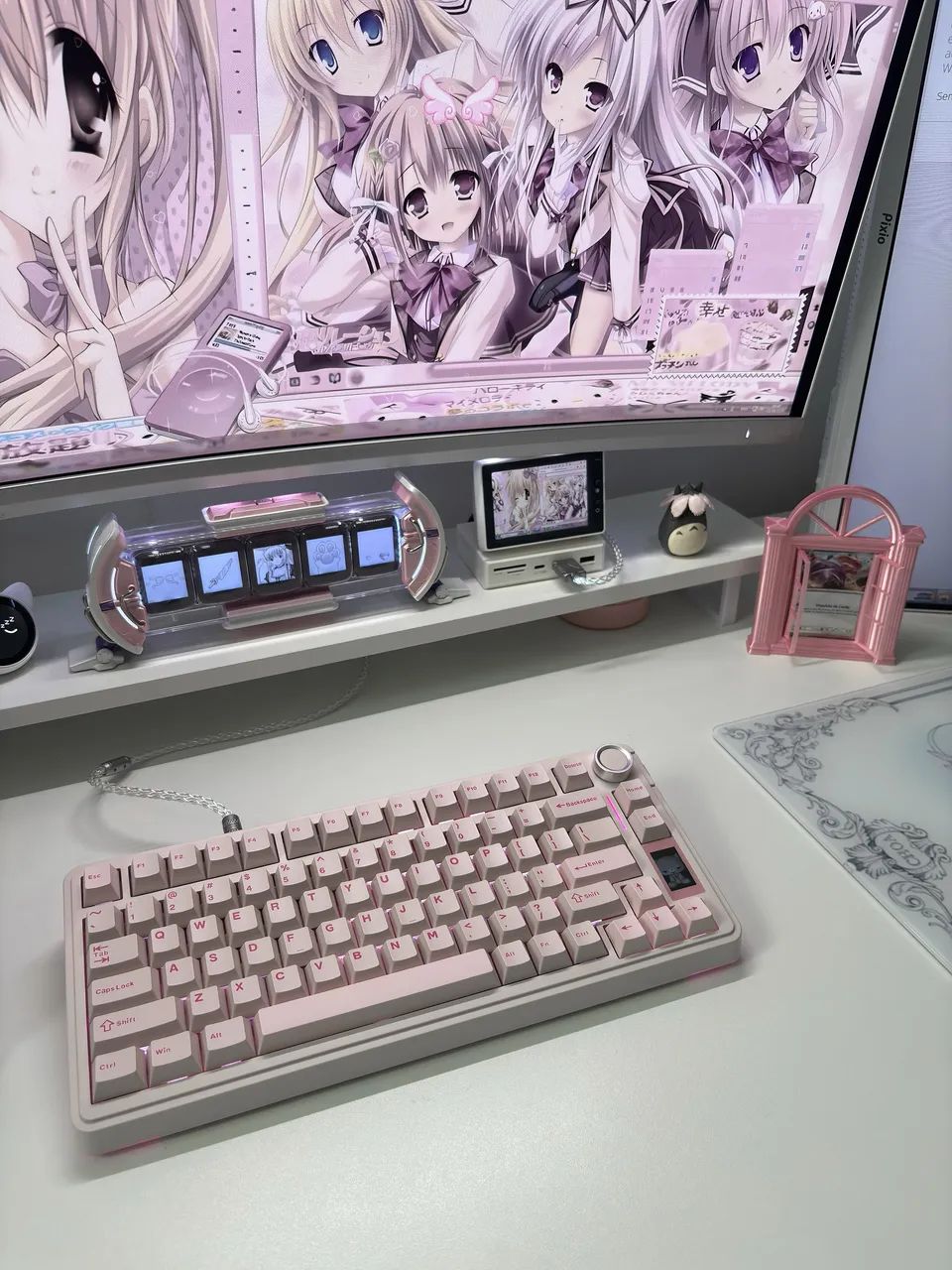 Teclado Epomaker EA75 max rosa  - Foto 3