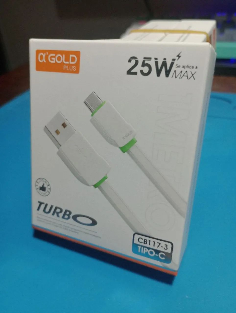 Cabo USB Tipo-C Turbo 25W a'Gold 