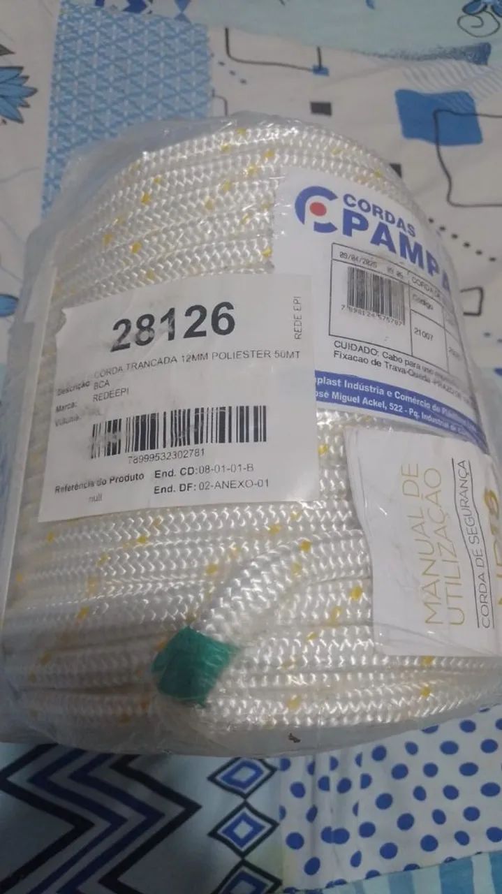 Corda TRANÇADA 12mm poliéster 50mts NOVA NOVA  - Foto 3