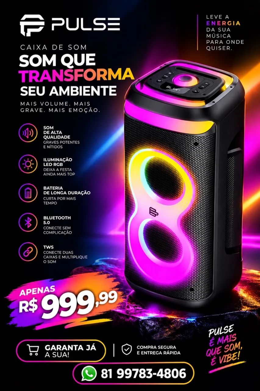 Caixa de som da Pulse