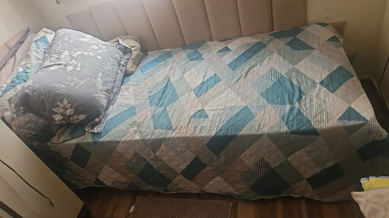 Cama box solteiro, mola ensacada