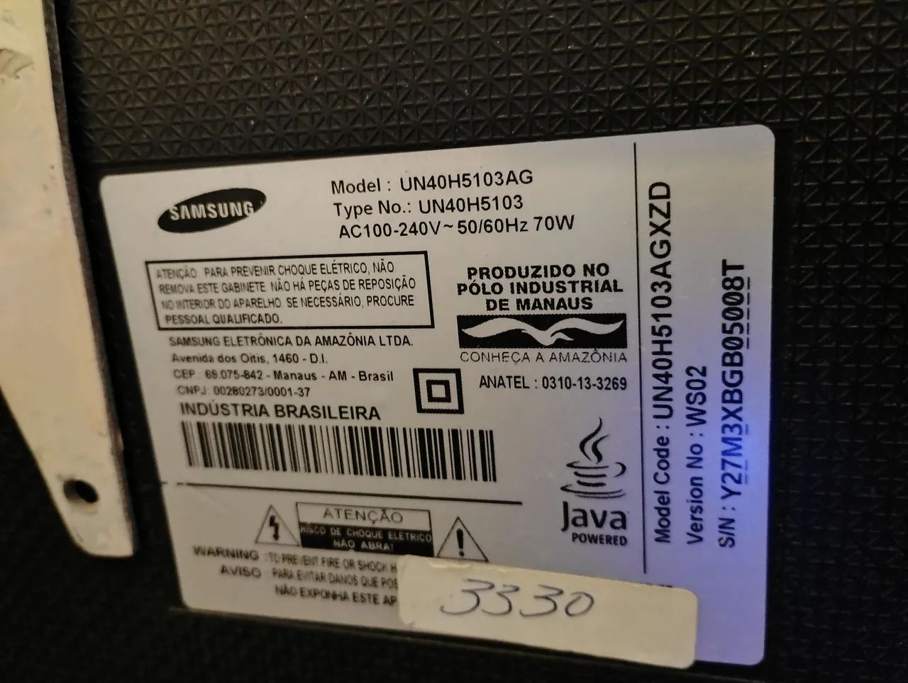 Vendo tv smart 40 Samsung com Tela metade escura ( retirada de peças) - Foto 2