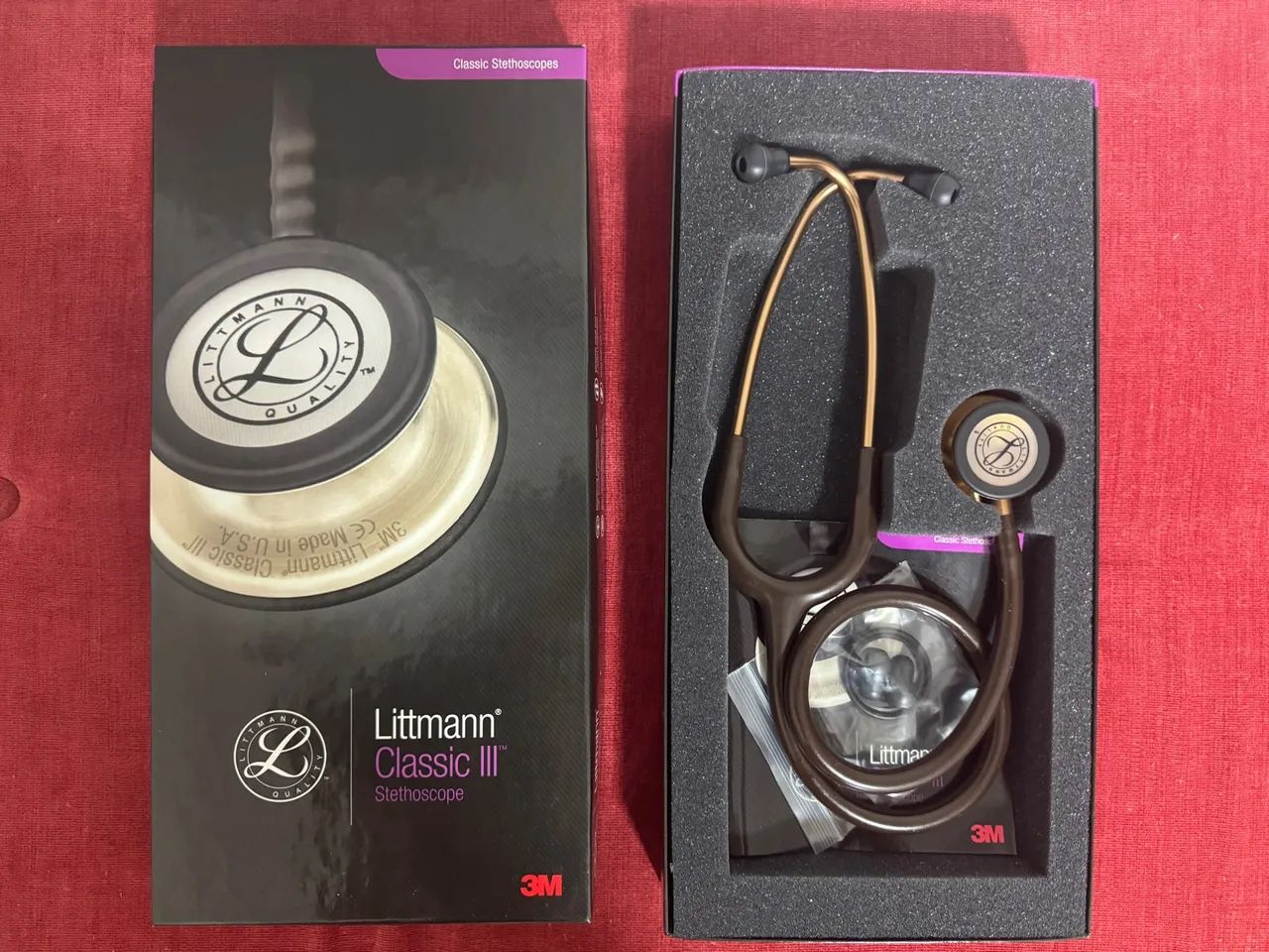 Estetoscópio Littmann Classic III Chocolate Cobre Original - Foto 2