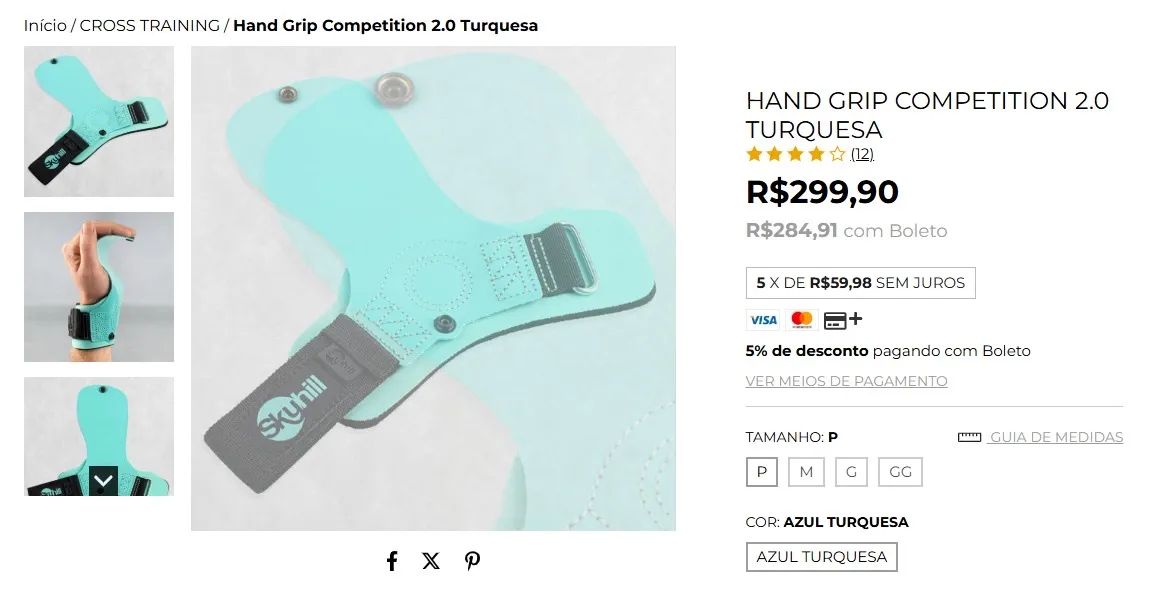 GRIP SKYHILL COMPETITON 2.0 - TURQUESA + MUNHEQUEIRA - Foto 2