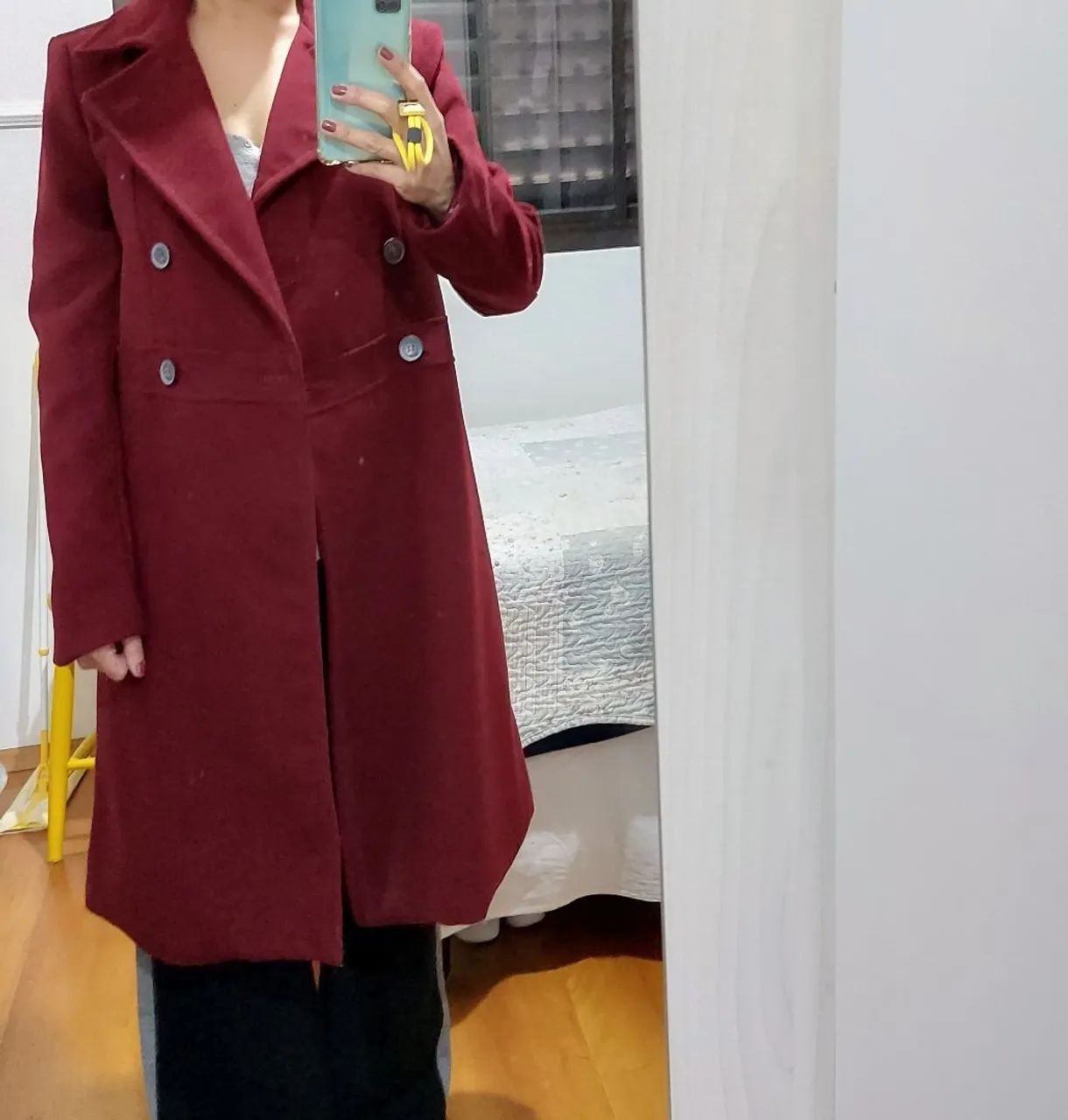 Casaco vinho Amaro veste tam  36. - Foto 2