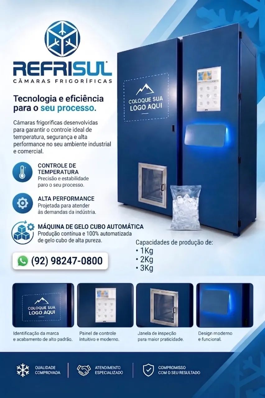 Máquina de Gelo Self Service automática