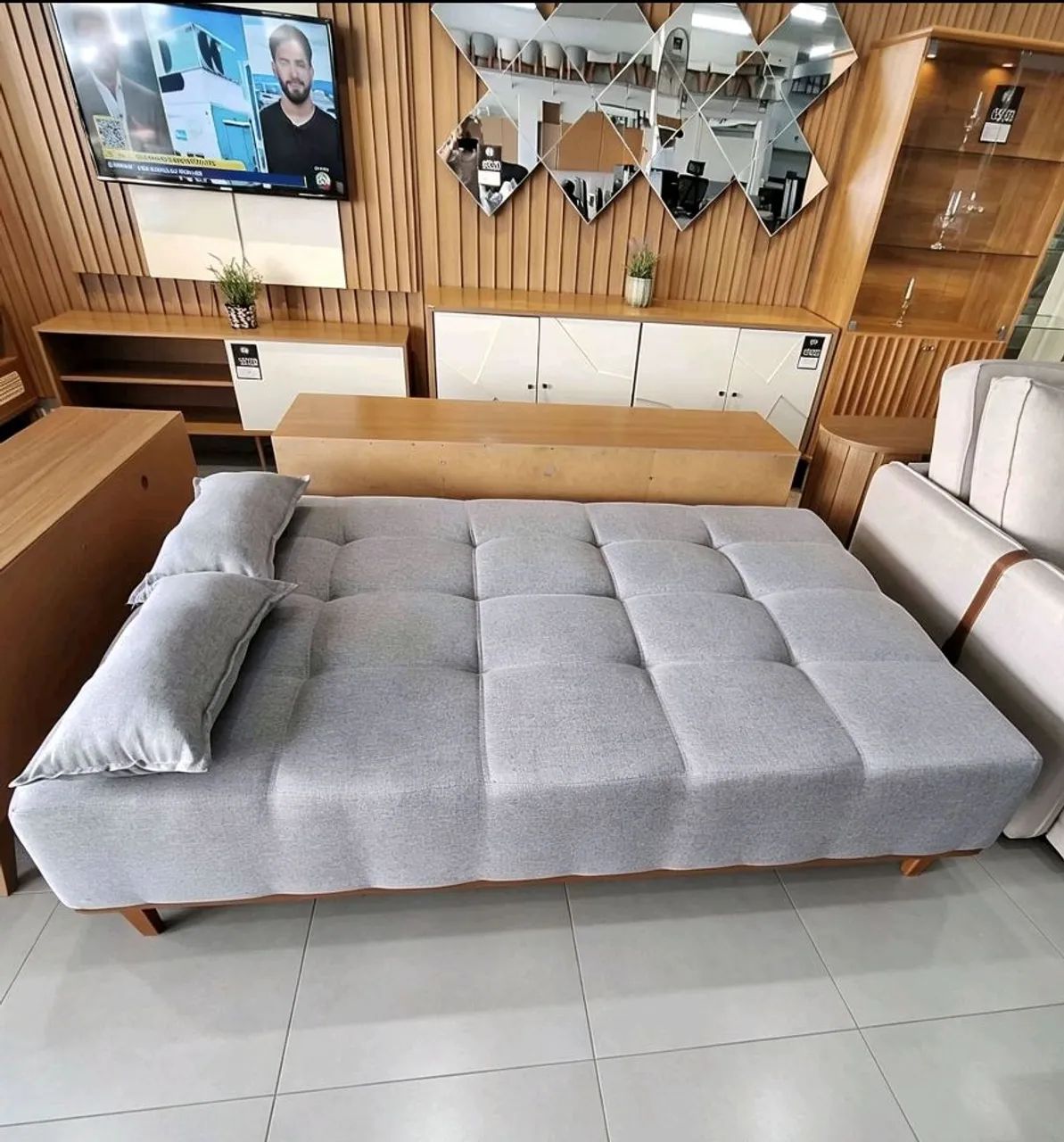 Sofá-cama reclinável sem braços 1,81m - Foto 3