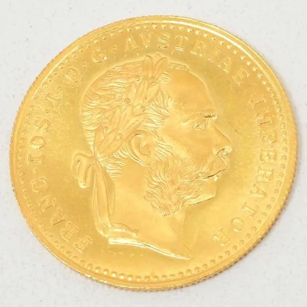 Moeda Austríaca de 1 Ducado em Ouro 22k