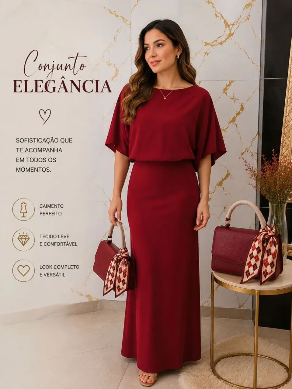 Conjunto saia e blusa