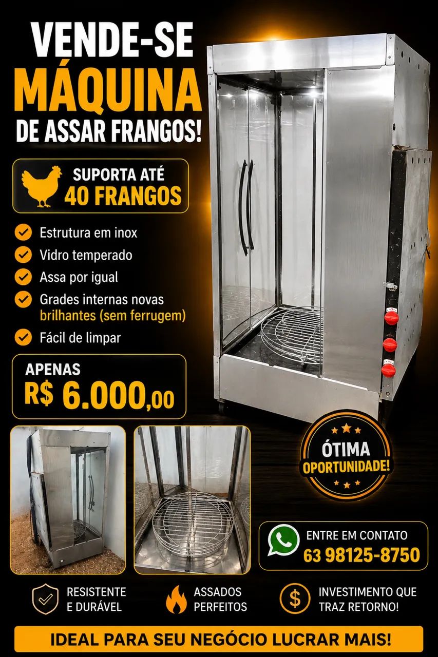 Máquina de assar frango 