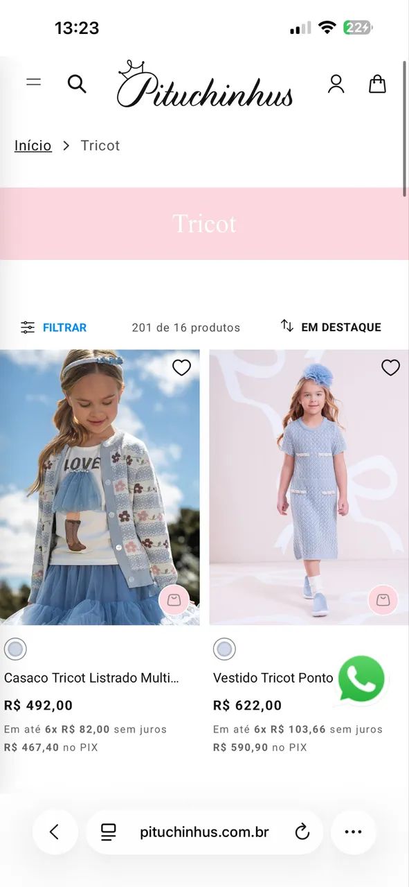 Conjunto pituchinhus 