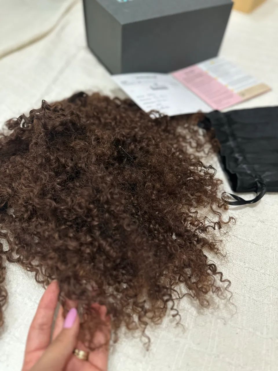 Tictac cabelo humano cacheado/crespo - Foto 3