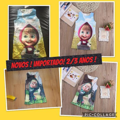 Vestido Macha e o Urso 2 anos NOVO