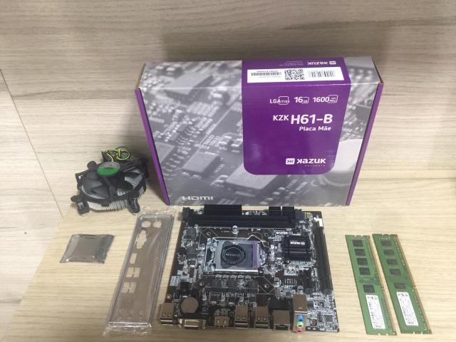 Kit placa mãe e processador i5-2400 4gb memória ddr3