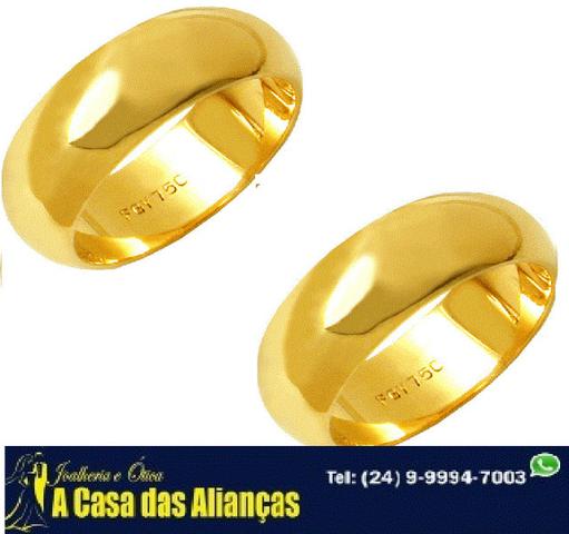 Alian As Modernas Ouro Kilates Gramas Mm Grossa Noivadoi Casamento Bodas De Ouro