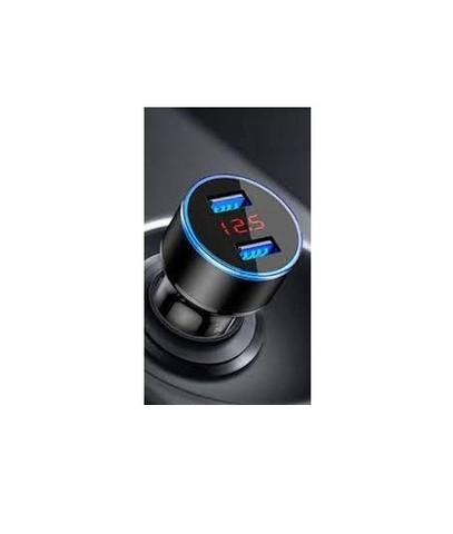 Carregador Veicular Automotivo Voltimetro De Carro 2 Portas Usb 3.1 Preto - Foto 5