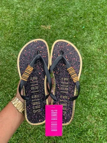 Chinelo Santa Lolla Glitter 3D Feminino Primeira Linha no Atacado