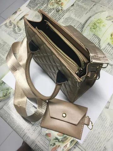 bolsa feminina Bege - Foto 5