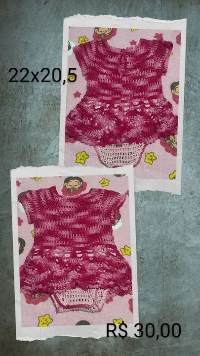 Vestido de crochê para bebê