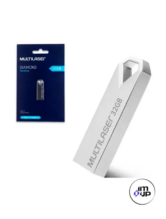 Pen Drive 32GB USB 2.0 Diamond Metálico PD851 - Multilaser  cod: 1880 - Foto 2