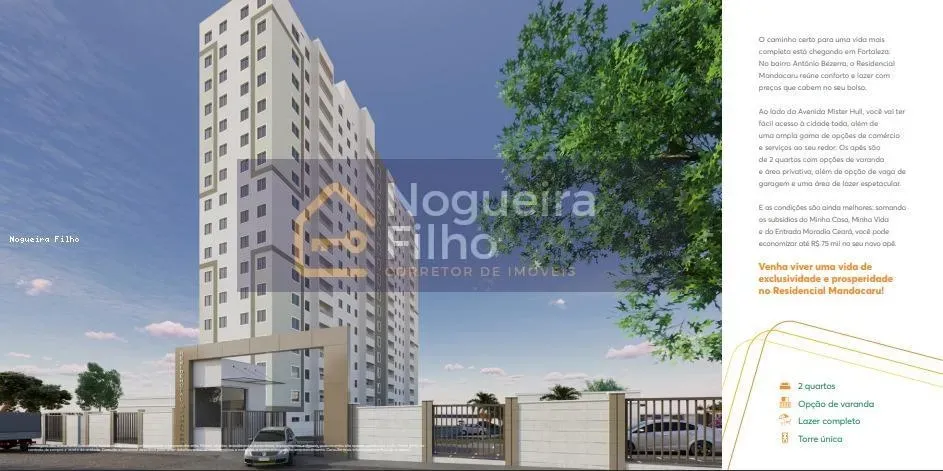 Apartamento para Venda em Fortaleza, Antonio Bezerra, 2 dormitórios, 1 suíte, 1 banheiro,