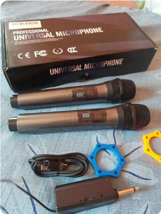 microfone sem fio 2 unidades 