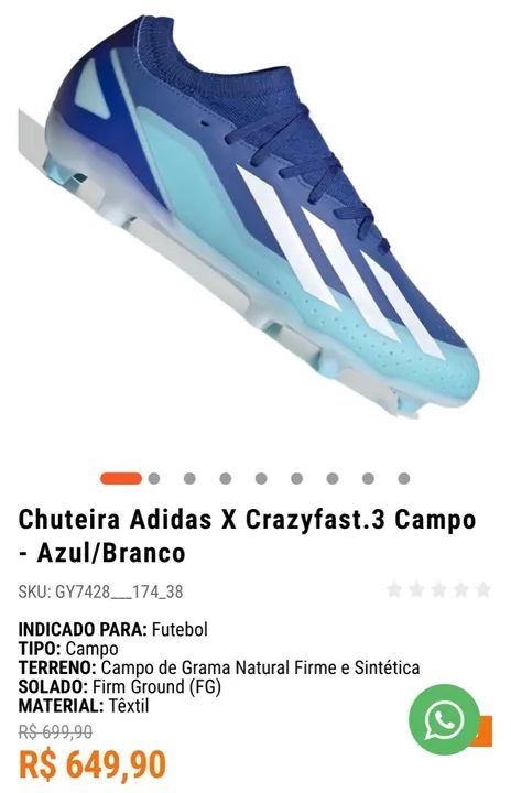 Chuteiras Adidas X CrazyFast 3 - Campo - Foto 4