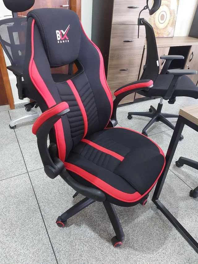 Cadeira Presidente  - Cadeira Gamer BLX 6001G - Preta/vermelha - Foto 3