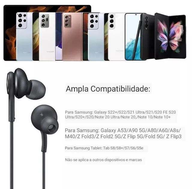 Fone Tipo C Samsung com fio akg + case - Foto 5