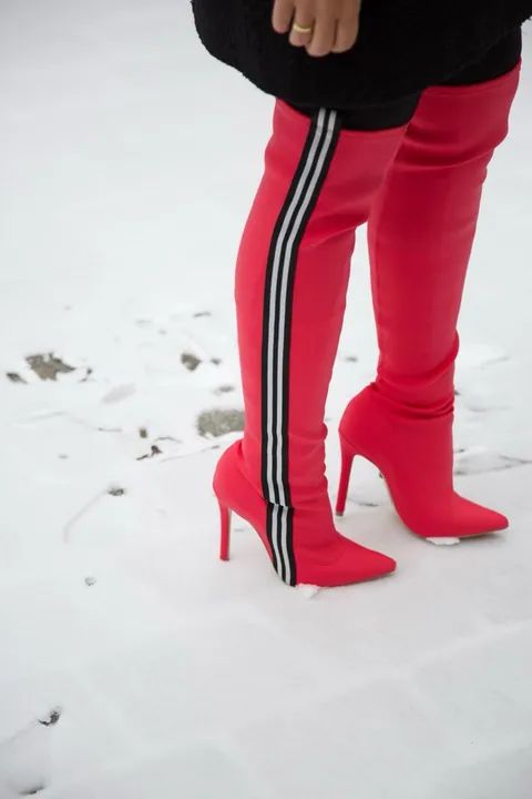 Botas Over The Knee rosa  - Foto 2