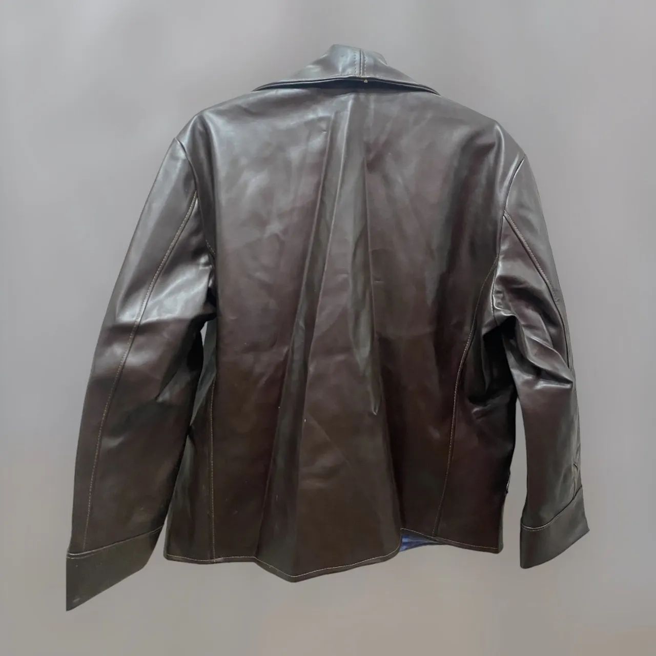 Jaqueta vinil masculina tamanho m vintage  - Foto 3