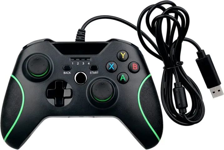 Controle USB com fio Joystick Gamepad para Microsoft Xbox One/Xbox One S/Windows PC