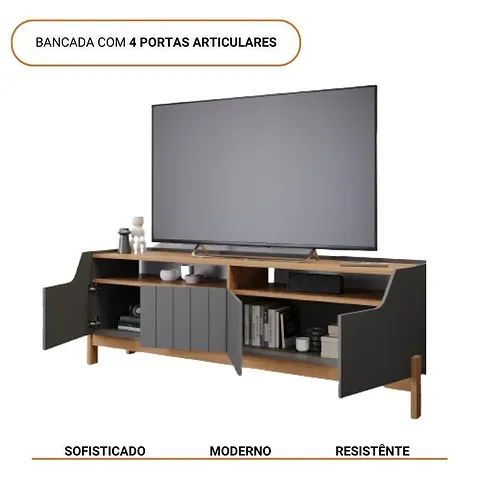Rack Bancada Moema 100% MDF - Entrega/Montagem grátis para Fortaleza - Foto 4