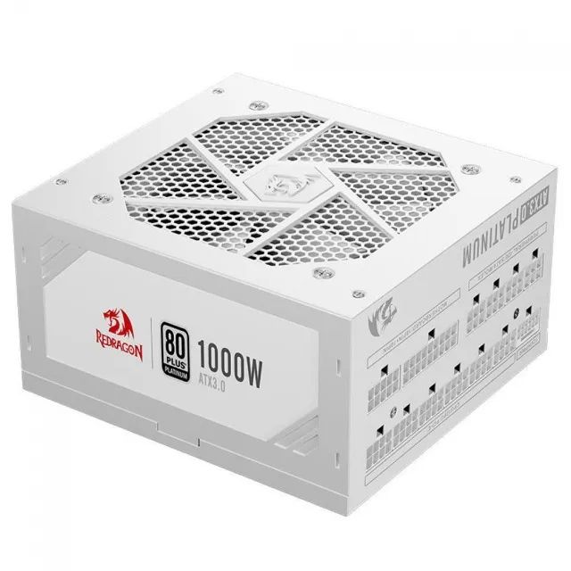Fonte ATX 1000W PFC Ativo 80 Plus Platinum Redragon Full Modular White PCIe 5.0 - WZetta - Foto 4