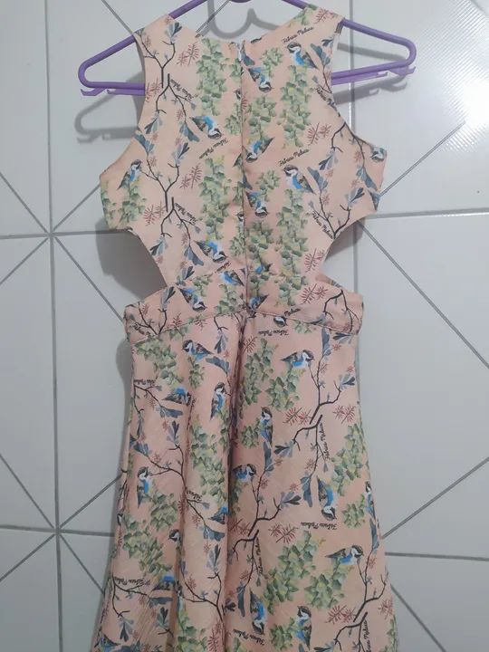 Vestido infantil com pássaros - Foto 3