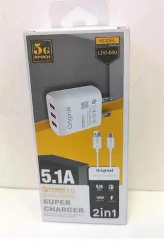Carregador 5.1A V8 C ou Iphone - 3 USB - LDO-B30 - Foto 3