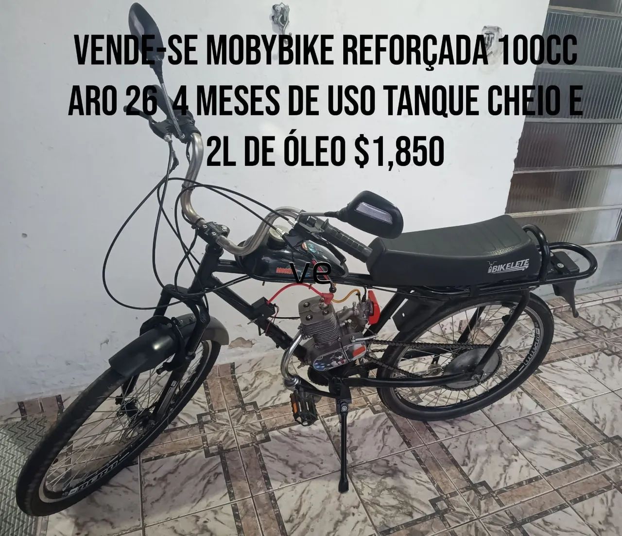 Mobybike 100cc reforçada - aro 26