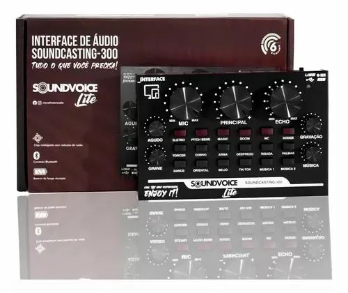 Interface De Áudio Usb Celular Soundcasting 300 Preto - Foto 2
