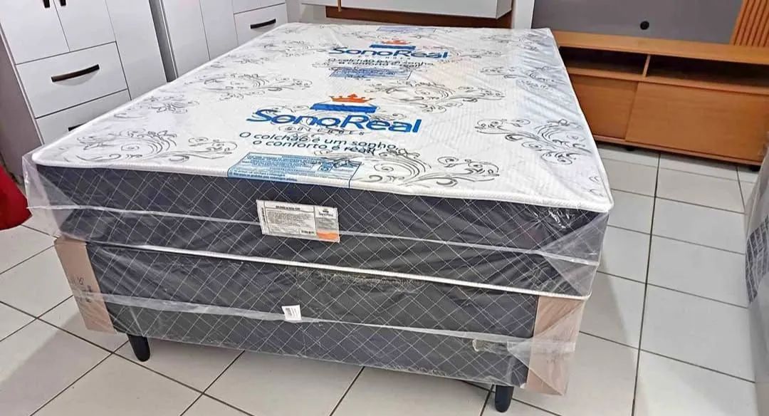 CAMA BOX CASAL ALTEZA MOLAS ENSACADAS 